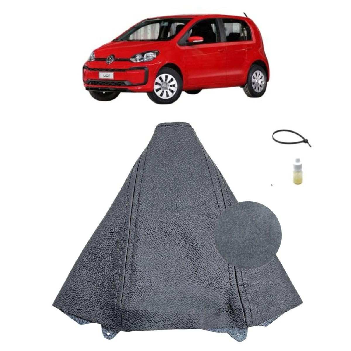 Coifa de Câmbio em Couro Legítimo para VW Up! Speed (2014-2021) - Toque Premium e Durabilidade