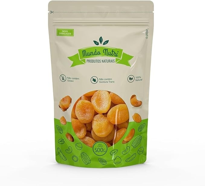 500g Damasco Seco Turco Doce Macio Premium Mundo Nutri