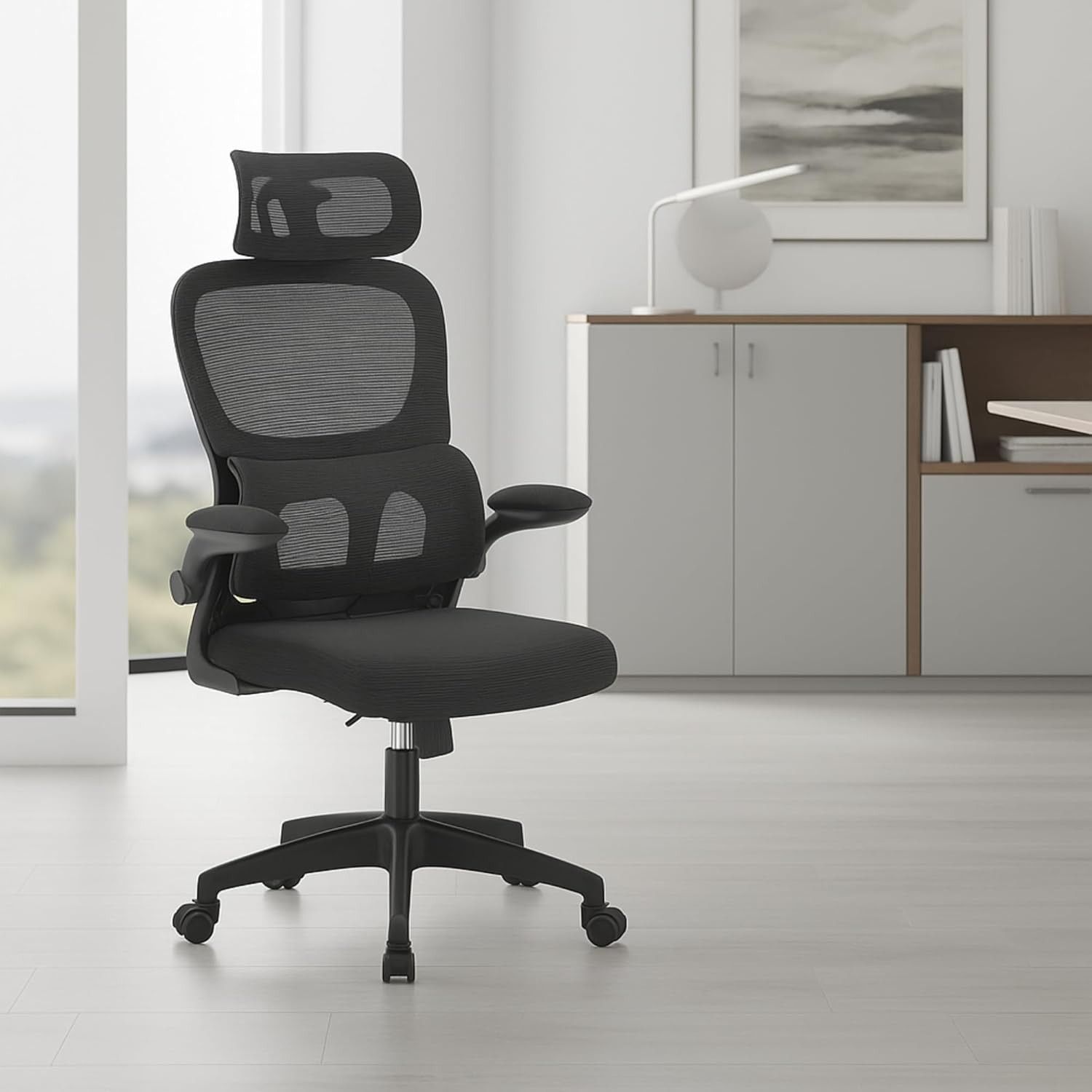 Cadeira de Escritório Ergonômica Premium com Ajuste Total e Suporte até 200kg