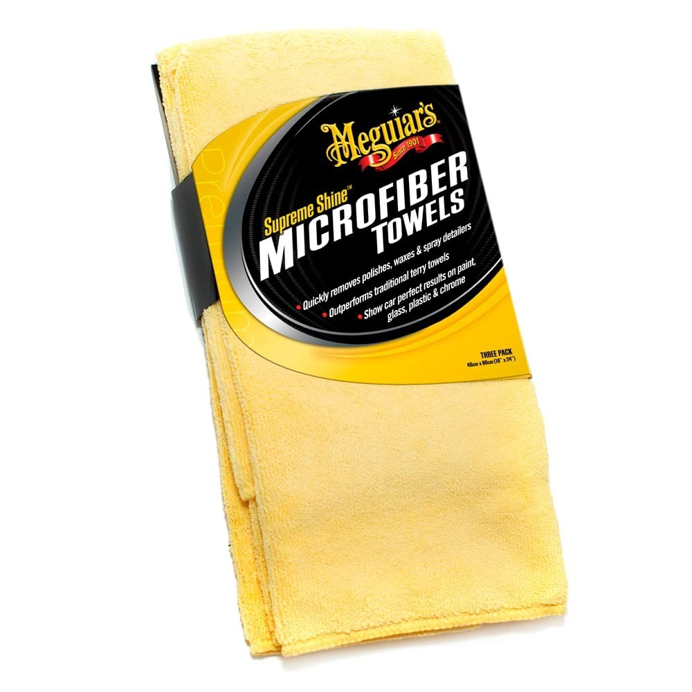 Meguiar's Flanela de Microfibra Premium - Kit com 3 Unidades para Brilho Impecável