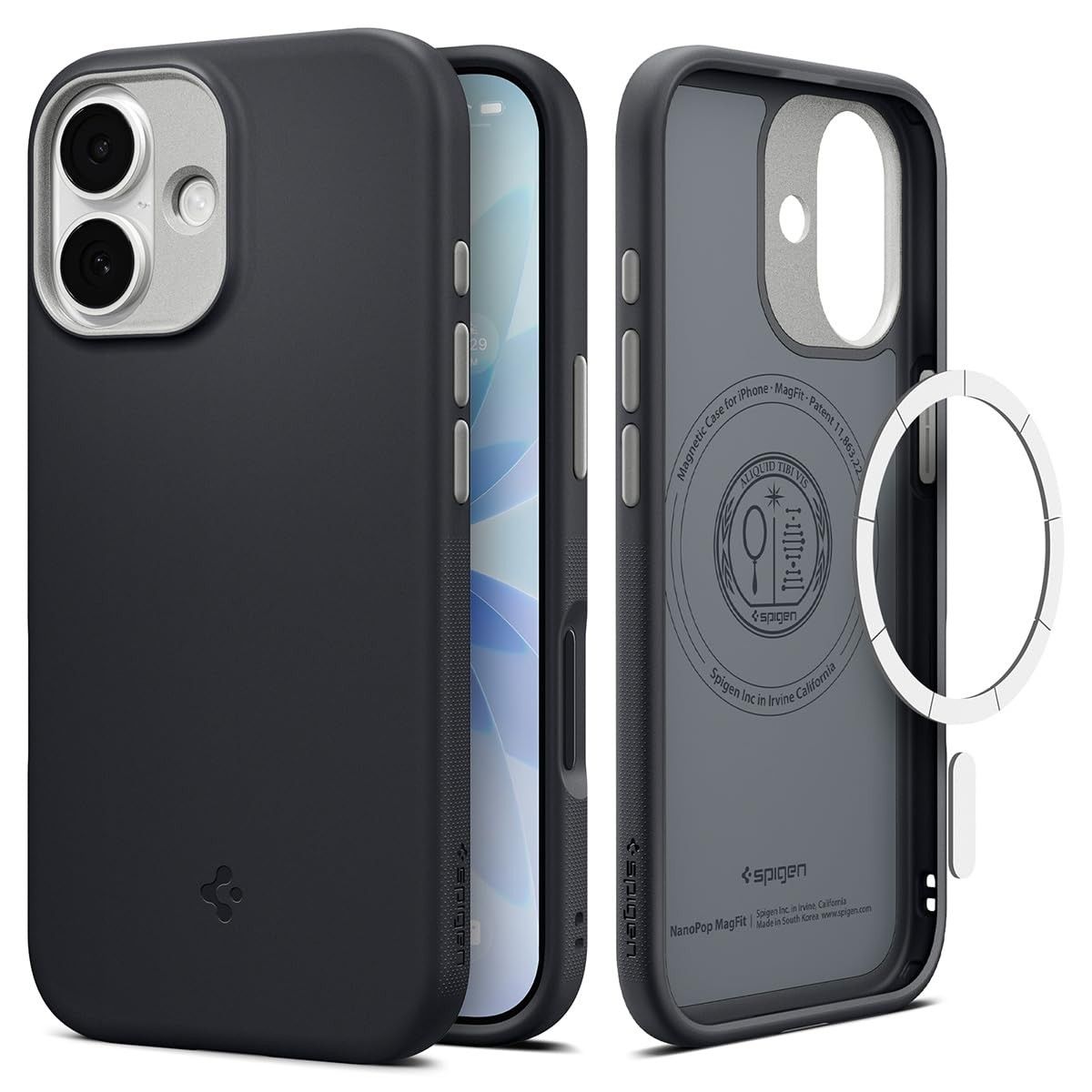 Capa Spigen Nano Pop MagFit para iPhone 17 - Proteção Premium e Estilo Preto Gergelim