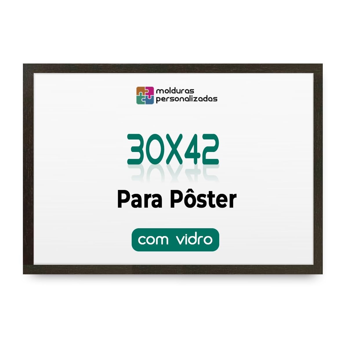 Moldura A3 com Vidro 30x42cm - Proteção Premium para Diplomas, Certificados e Artes