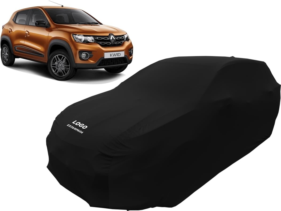 Capa Automotiva Premium para Renault Kwid: Proteção e Estilo em Tecido Helanca Lycra (Preto)