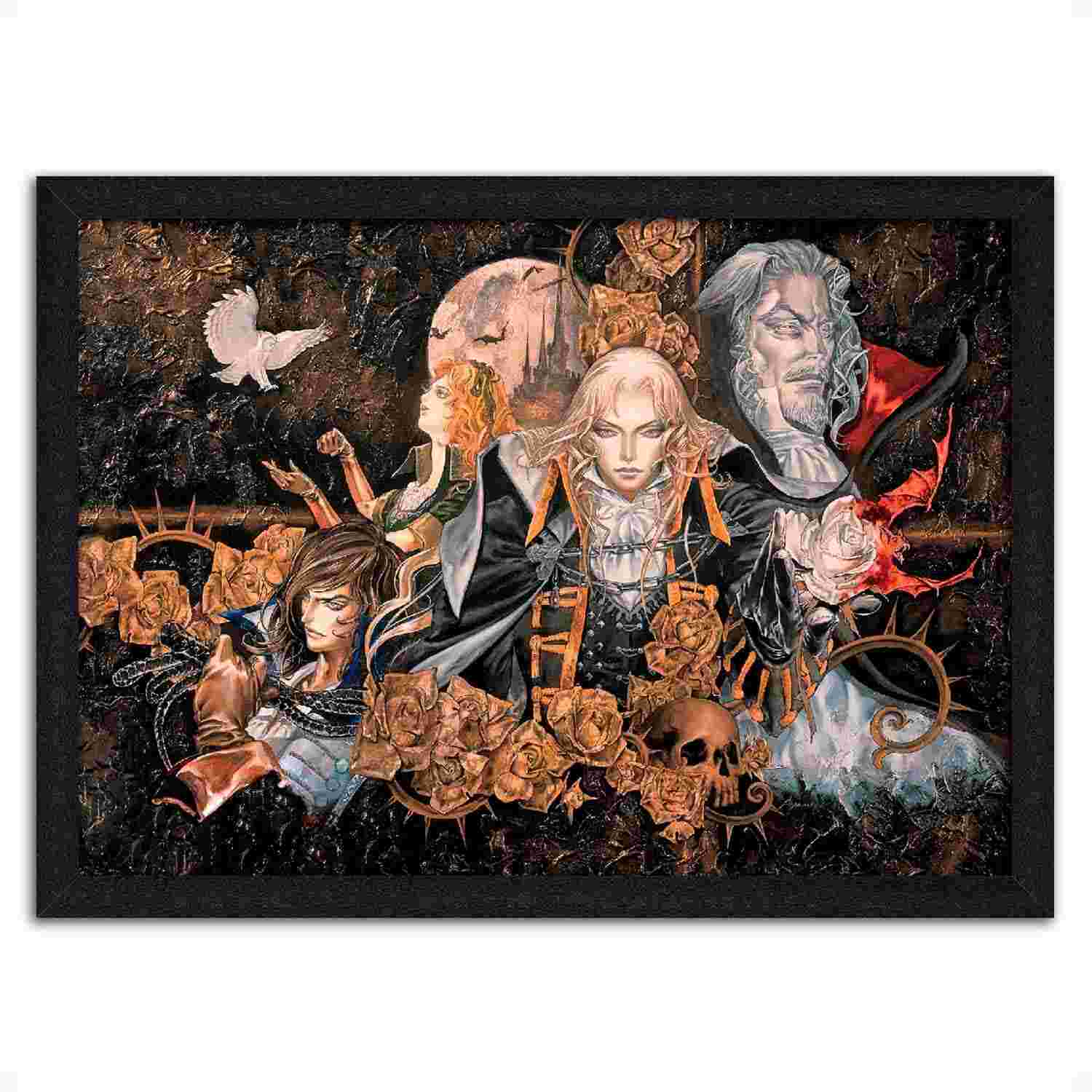 premium-quadro-arte-jogos-the-decorativo-of-de-a-para-castlevania-symphony-fas-night-a