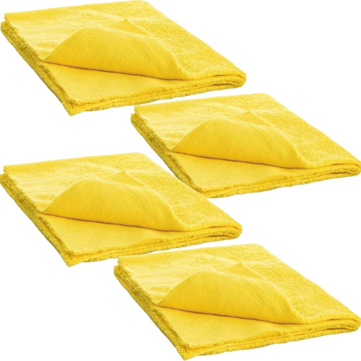 Kit 4 Panos Microfibra Premium 40x40cm 300gsm Sem Costura - Limpeza Impecável!