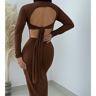 Vestido Longo Decote Costas: Elegância em Suplex Premium