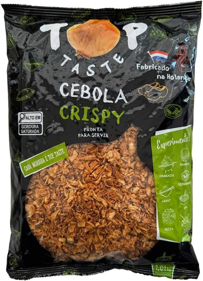 1kg Cebola Crispy Top Taste Holandesa Premium Crocante Sem Conservantes