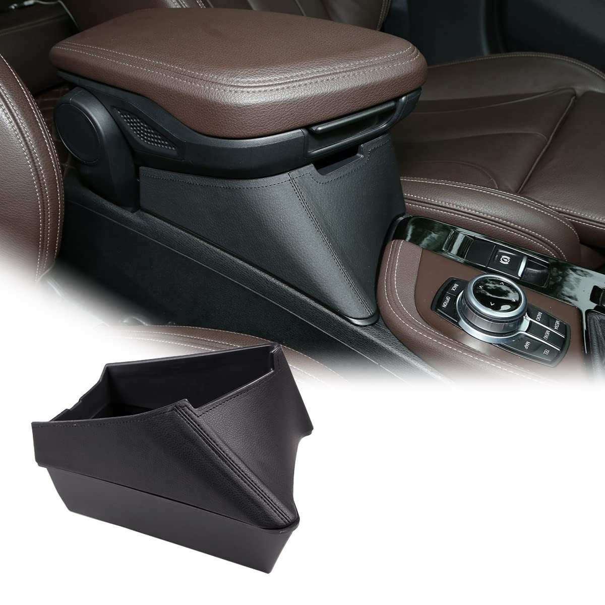 Organize Seu BMW X1 F48 e X2 F47: Caixa de Braço Central Premium (Preto)