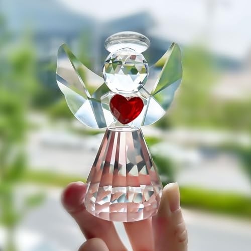 Estatueta de Anjo da Guarda em Cristal K9 - Presente Simbólico e Decorativo para Casa e Escritório