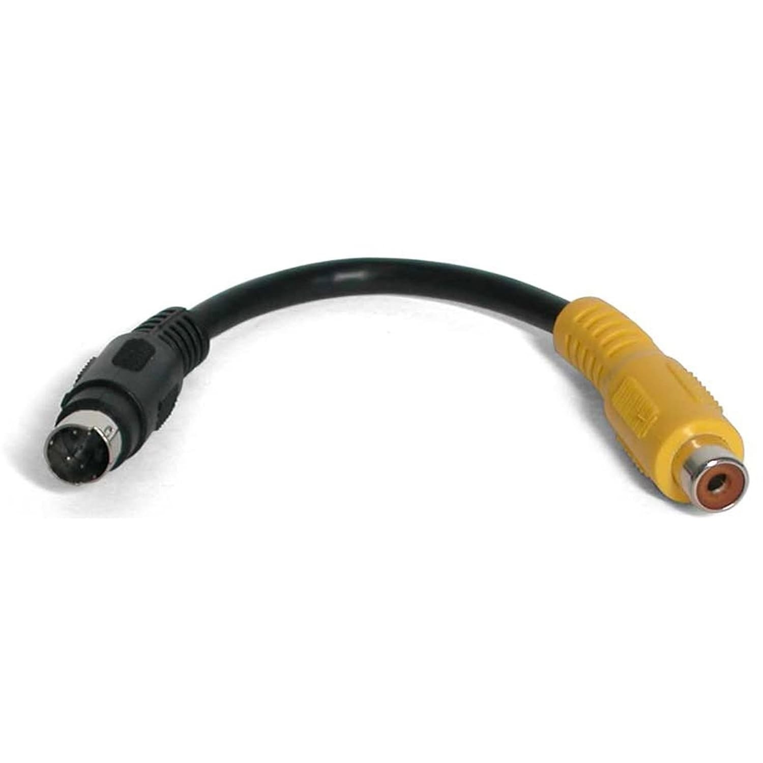 StarTech.com Cabo Adaptador S-Video para Vídeo Composto 15cm - Conexão RCA 4 Pinos Preta (SVID2COMP)