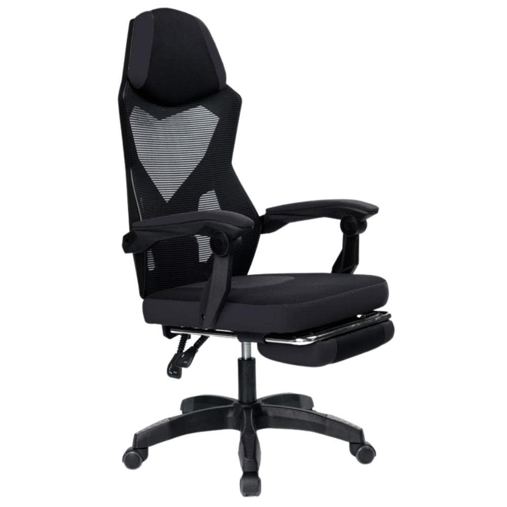 Cadeira de Escritório Giratória Fortt Verona Preta com Rodas e Encosto em Tela - Conforto e Estilo para Home Office