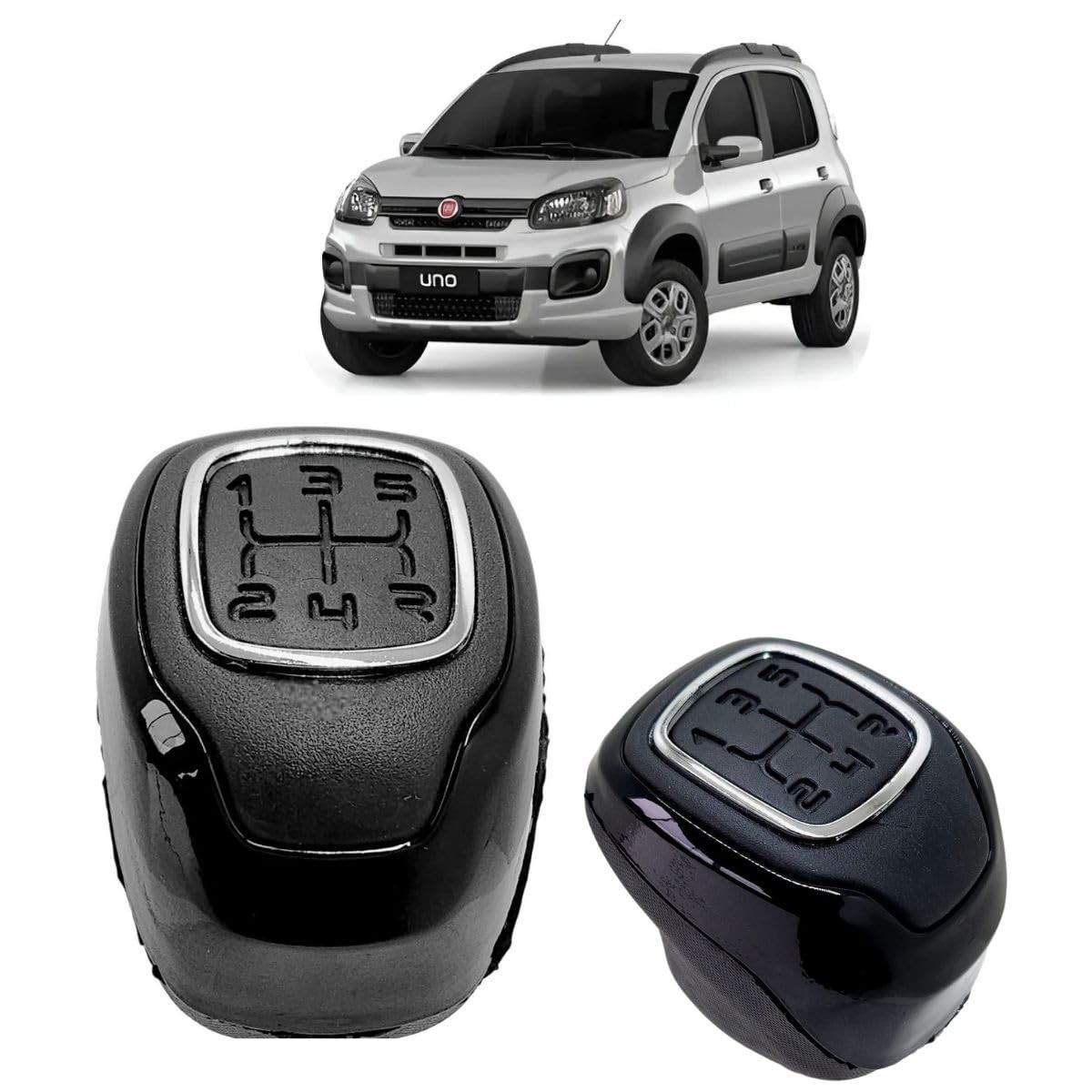 Manopla Bola Câmbio 5 Marchas Preta para Novo Uno Drive Way (2015-2019)