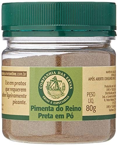 Companhia das Ervas Pimenta Reino Preta Pó Companhia Das Ervas Pote Pet 80G
