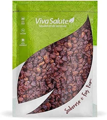 Uva Passa Preta Sem Semente Viva Salute - 1Kg