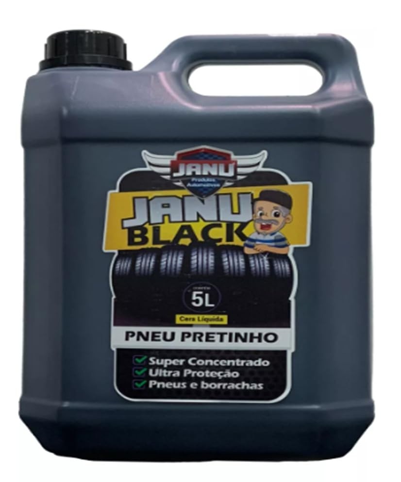 Pretinho Para Pneu Janu Black 5L: Brilho Duradouro e Resistente à Água