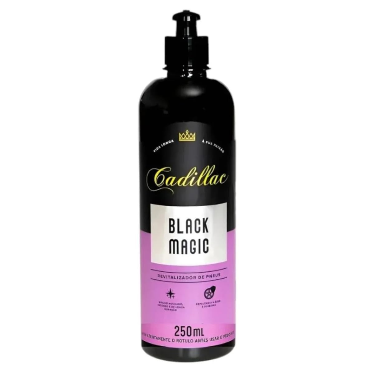 Pneu Pretinho Black Magic Cadillac 500ml: Brilho Molhado Duradouro e Proteção