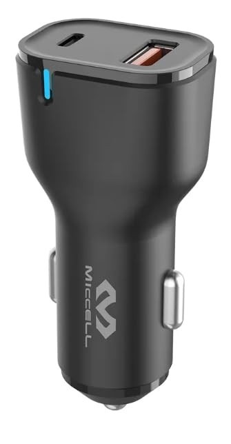 Carregador Veicular Tipo C PD 20W + QC 3.0 USB - Preto VQ-C08 | Carga Rápida e Inteligente