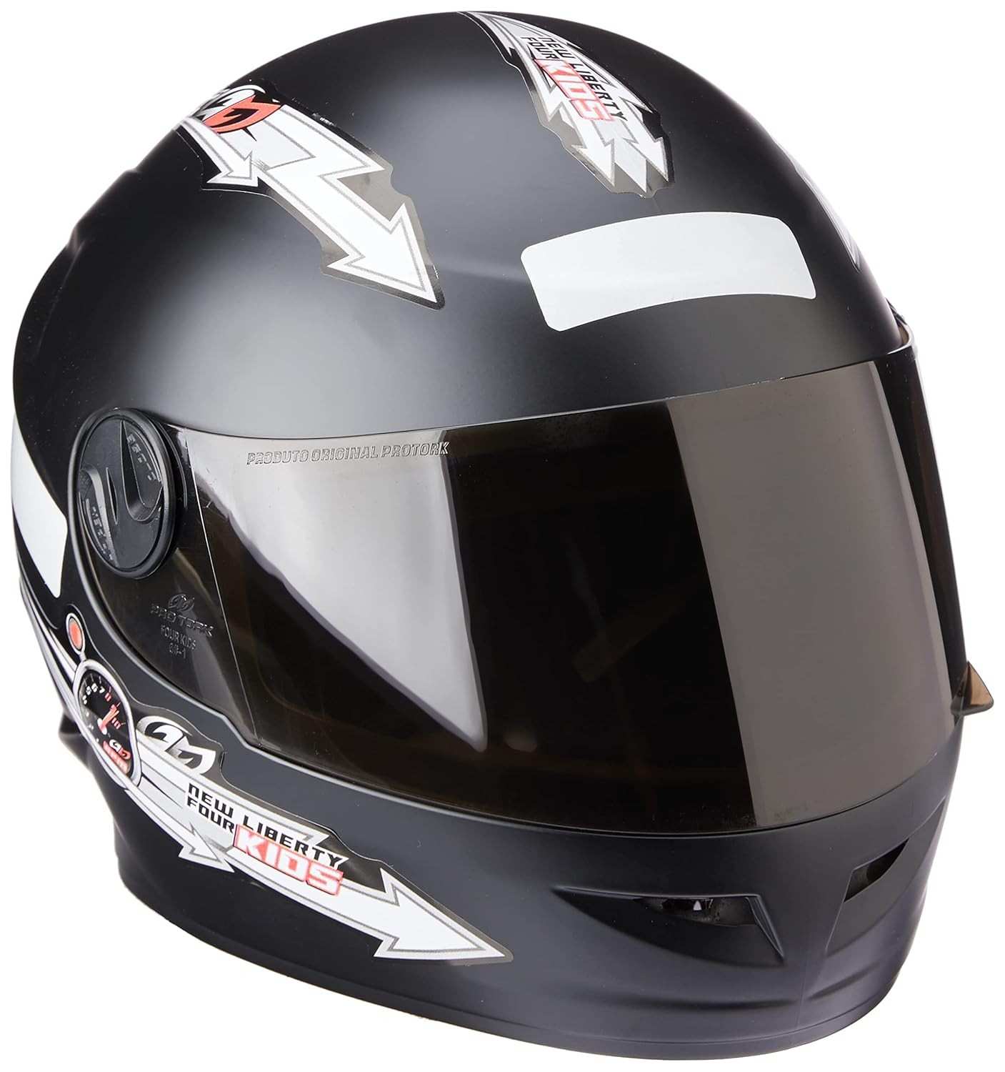 Capacete Fechado Pro Tork Liberty For Kids Solid Preto Fosco Tam. 54 - Segurança e Estilo para Pequenos Aventureiros!