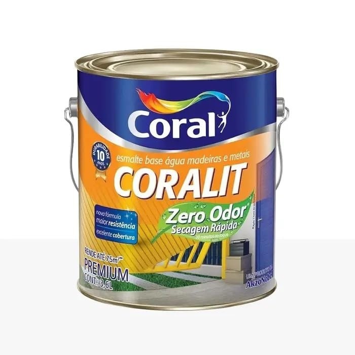 Coralit Total Fosco Preto 3.6L - Tinta Premium de Alta Cobertura e Secagem Rápida