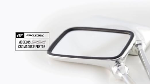 Espelho Retrovisor Mini Titan 99/150 L.E. Yamaha - Preto Articulado de Alta Resistência