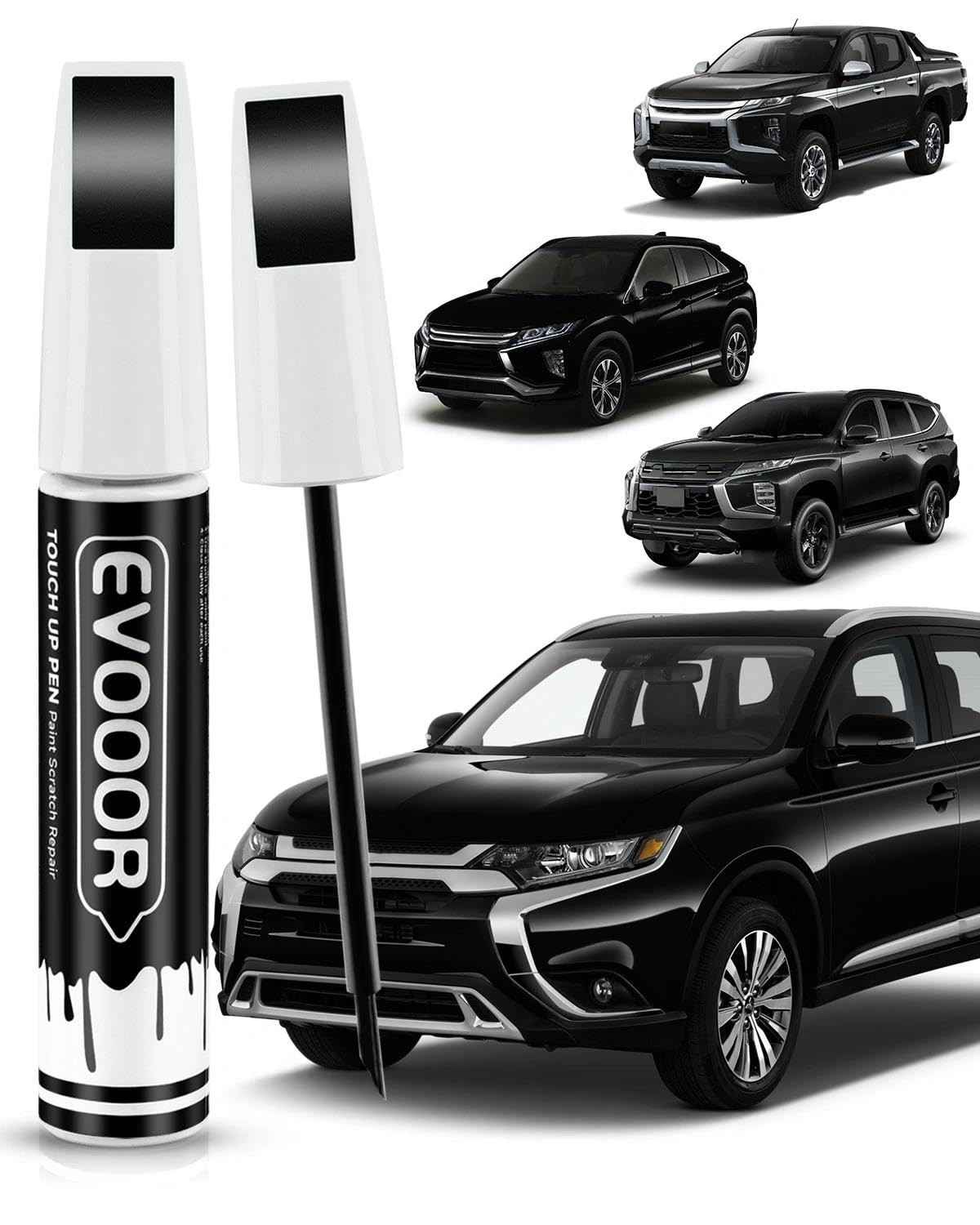 Tinta Retoque Mitsubishi Preto Diamante X47 2 em 1: Reparo Rápido e Perfeito para seu Carro