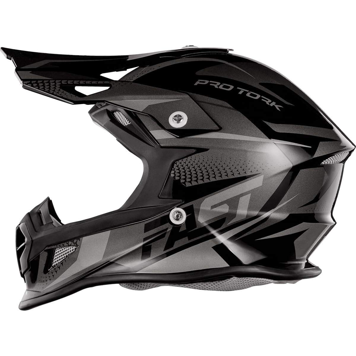 Capacete Motocross Fast Tech Limited Edition 62 Preto/Cinza: Segurança e Estilo para suas Aventuras