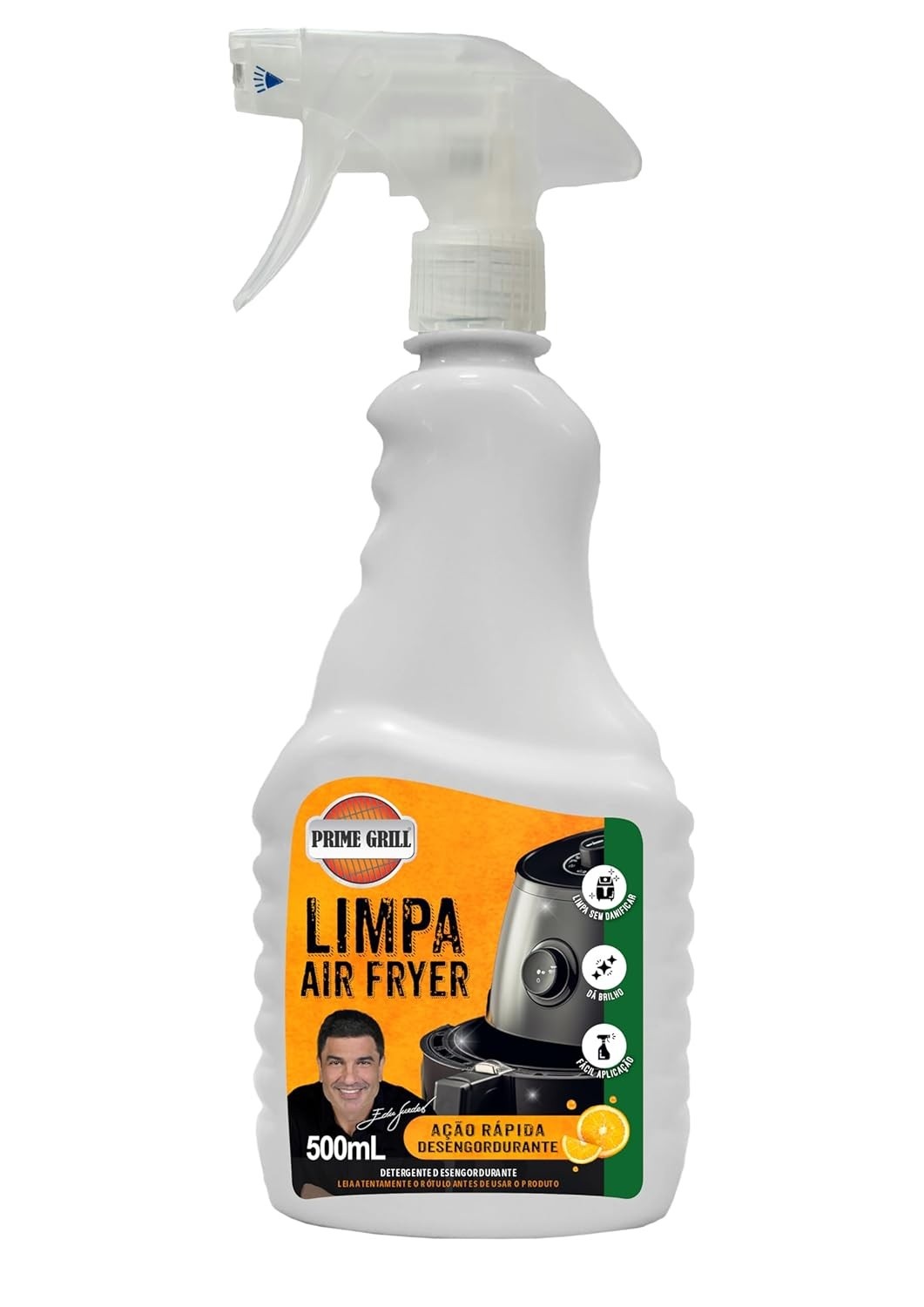 Limpa Air Fryer Prime Grill 500ml - Fórmula Inovadora para Limpeza Profunda e Segura