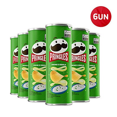Pringles Creme e Cebola: Combo com 6 Latas!