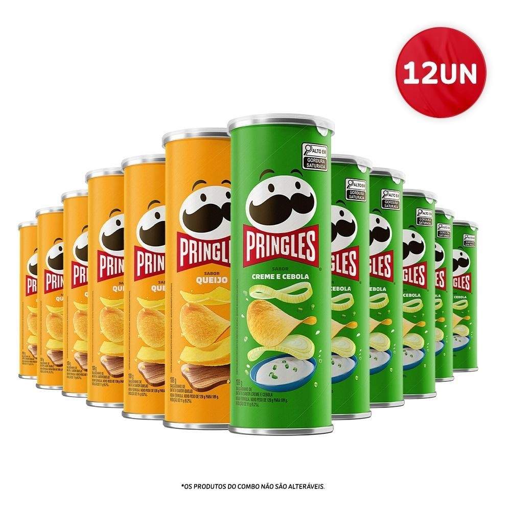 Pringles® Kit 12 Unidades: Sabor e Crocância!