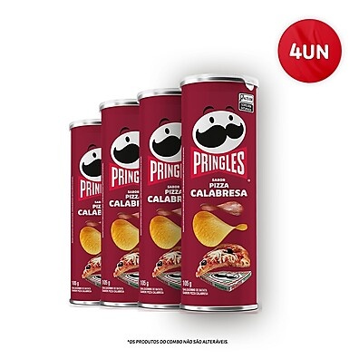 Pringles® Pizza Calabresa: Combo com 4 Latas!