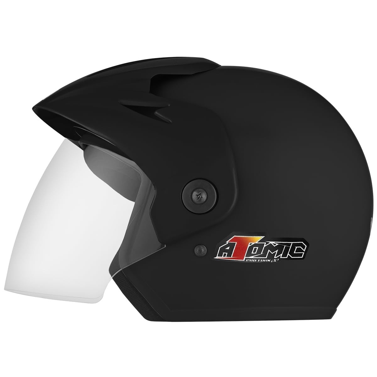 Capacete Aberto Pro Tork Atomic Solid Preto Fosco - Segurança e Estilo para Sua Pilotagem