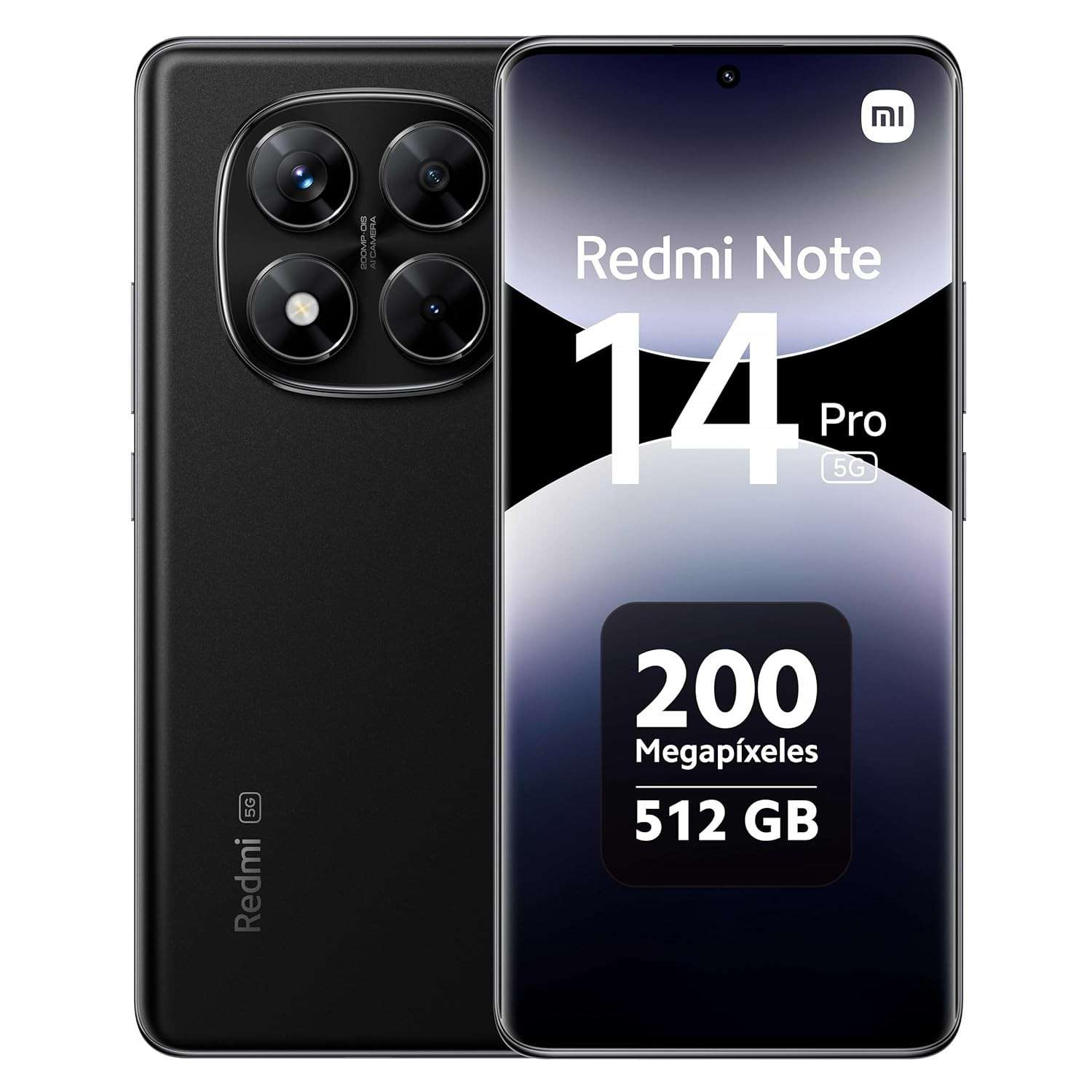 Smartphone Xiaomi Redmi Note 14 Pro 5G: Potência e Estilo em Midnight Black | 12GB RAM | 512GB ROM | NFC