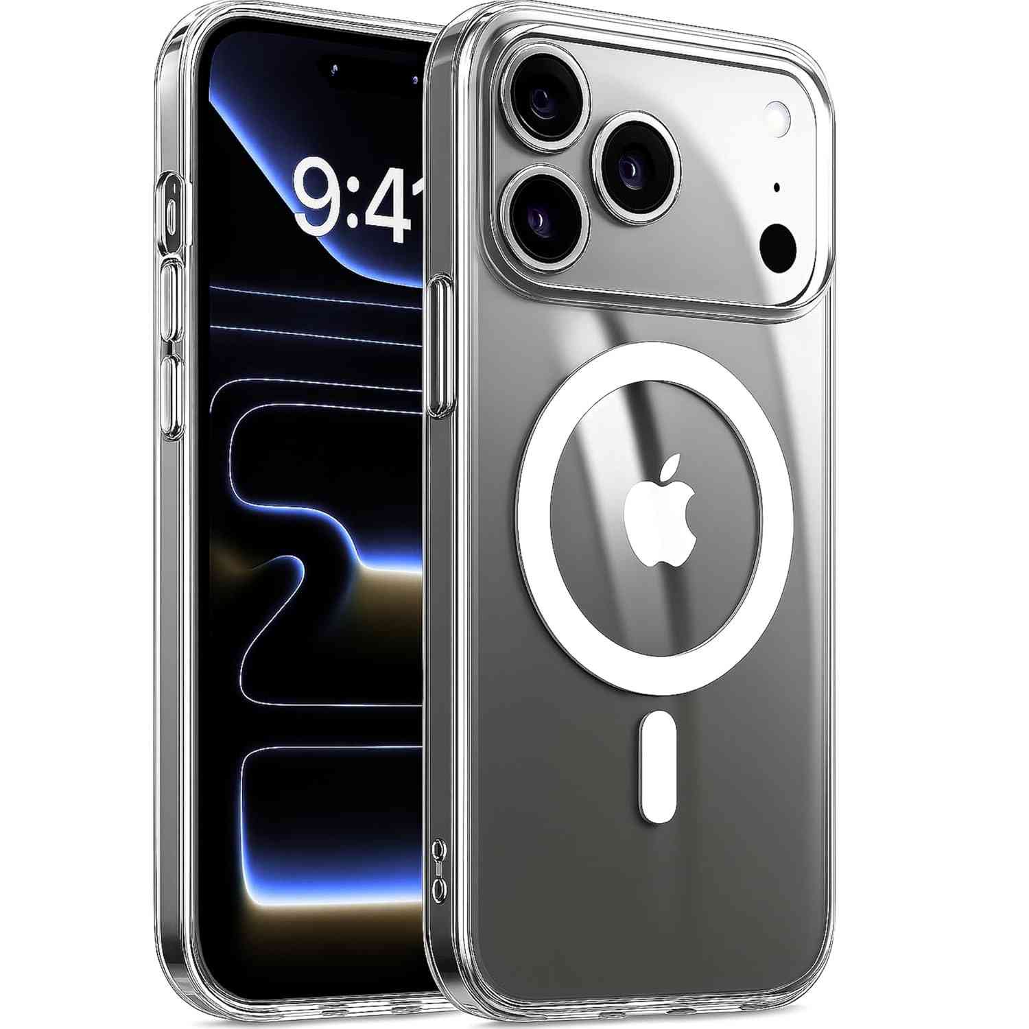 Capa Mag-Safe Transparente Premium para iPhone 17 Pro MAX: Slim, Anti-Amarelamento e Proteção de Câmera