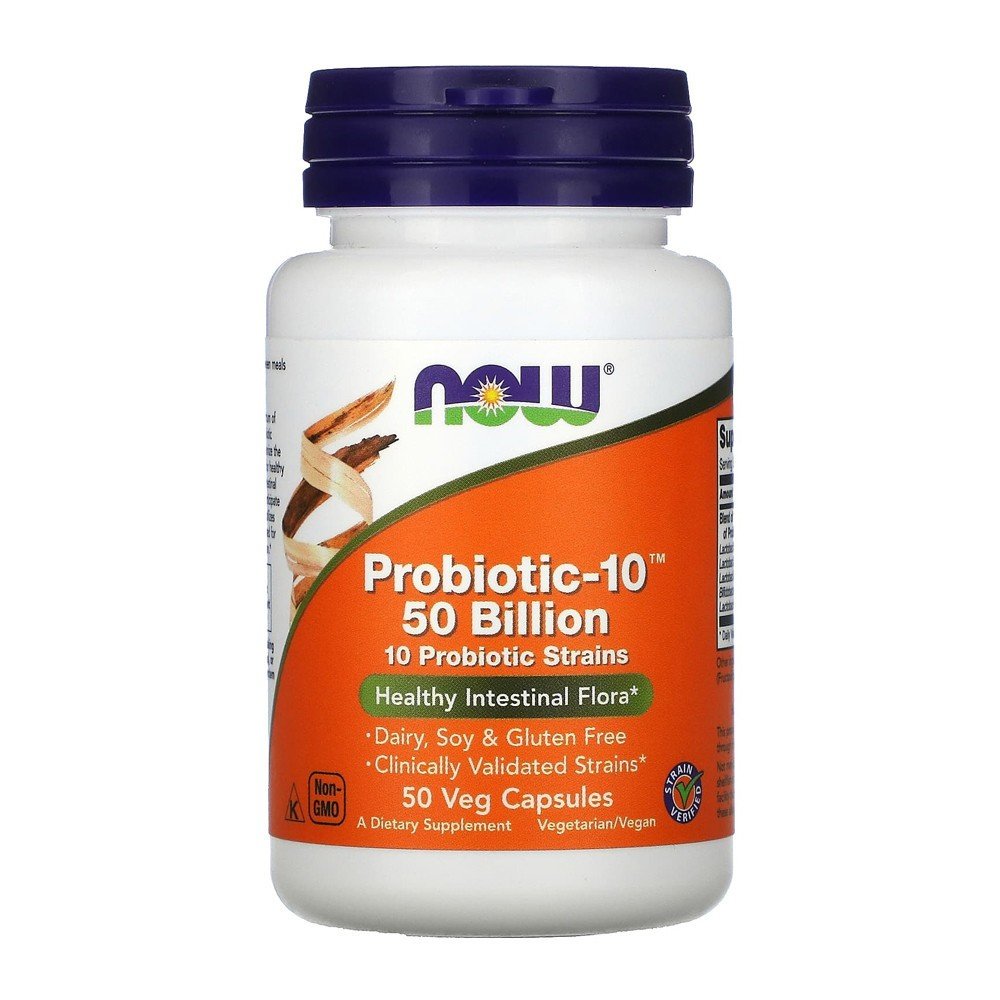 Probiótico 50B: Saúde Intestinal com Now Foods
