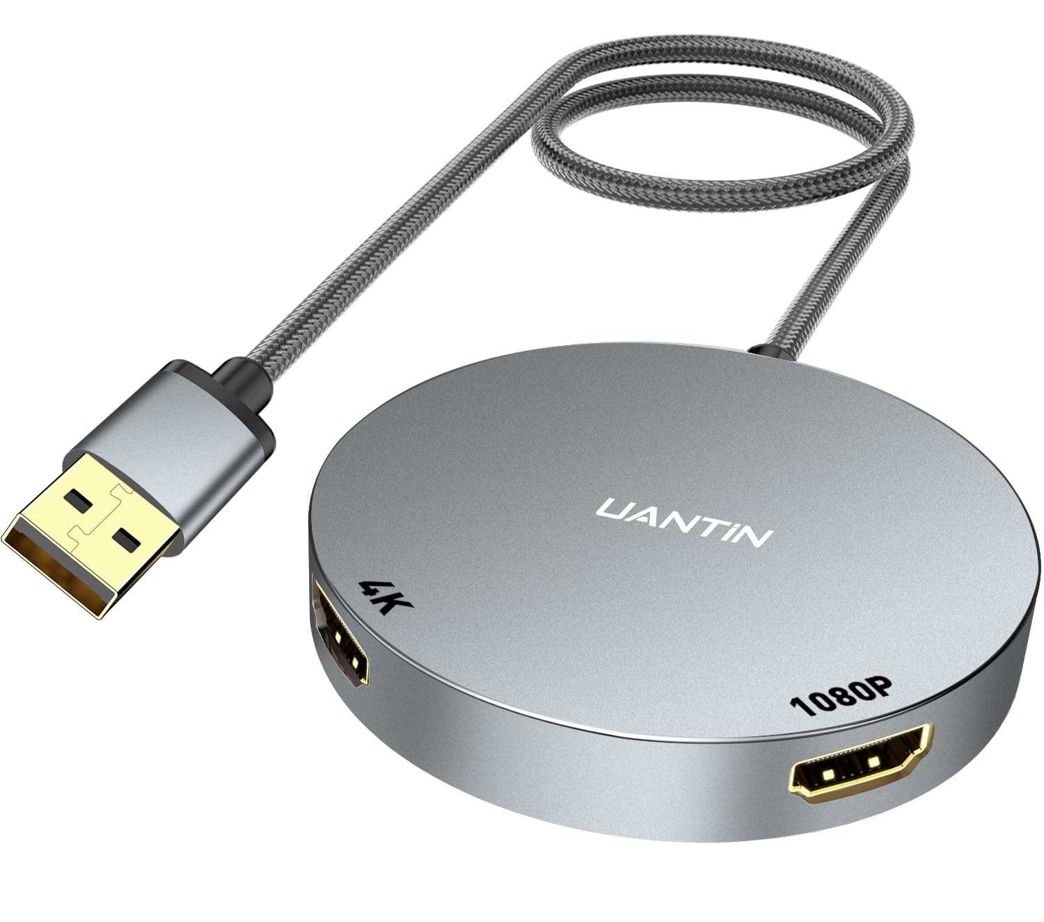 Adaptador UANTIN USB 3.0 para 2 HDMI 4K/1080p - Expanda sua Produtividade com Estilo