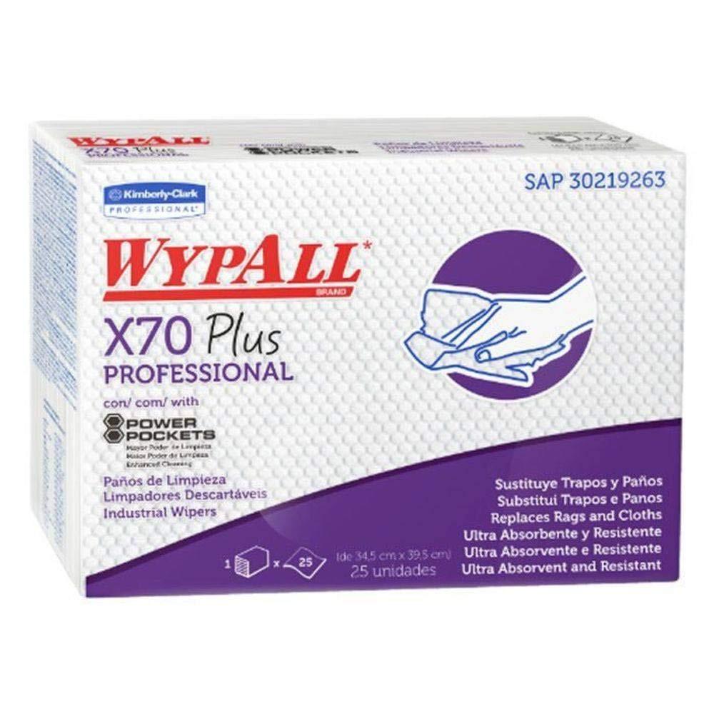 Pano Wipe Wypall X70 Plus Professional - Limpeza Absorvente e Higiênica c/ 25un