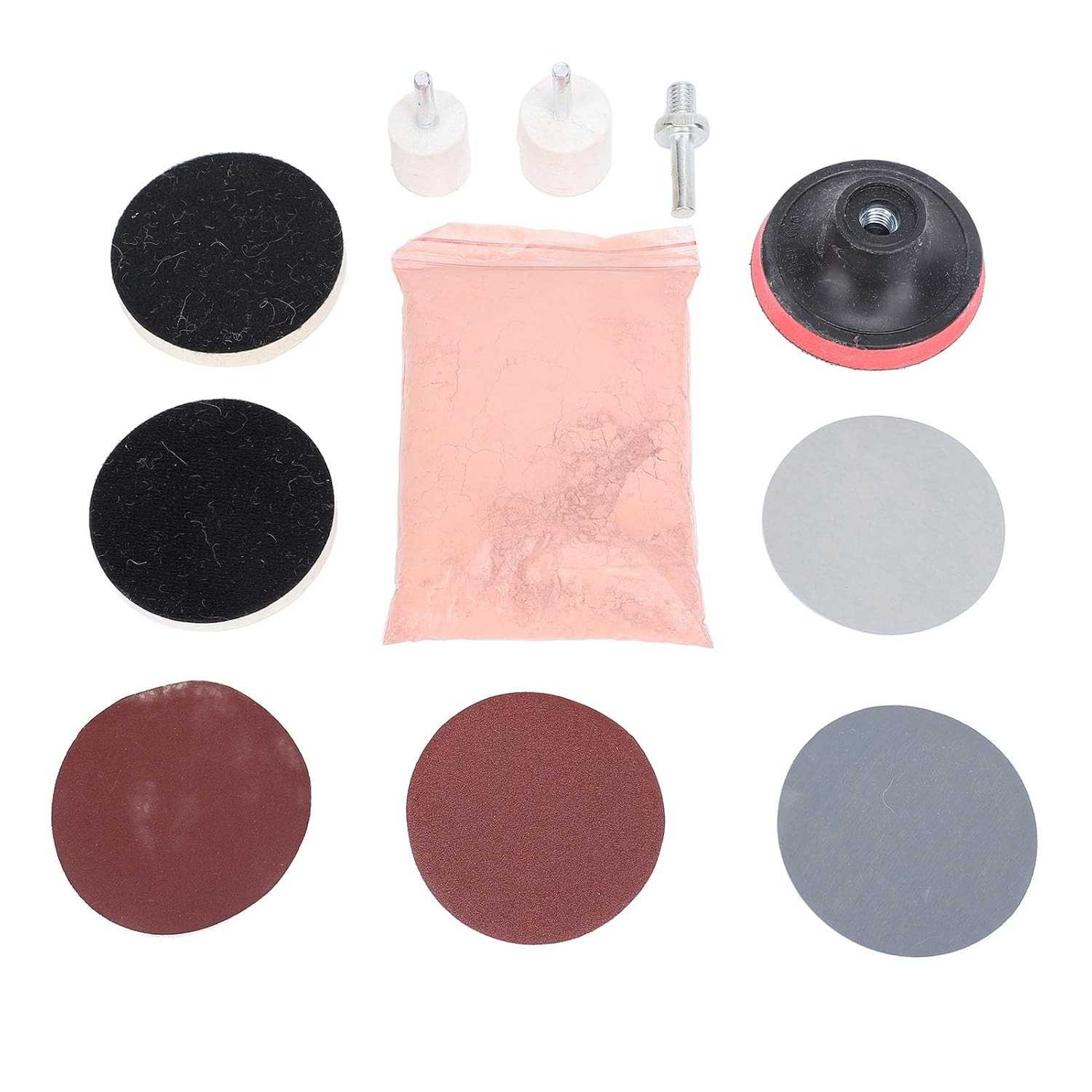 Kit de Polimento de Vidro 32 Peças - Almofadas Profissionais para Remover Arranhões e Restaurar Brilho