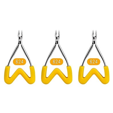 Alicate de Cutícula Inox Delicate: Kit 3 Profissional