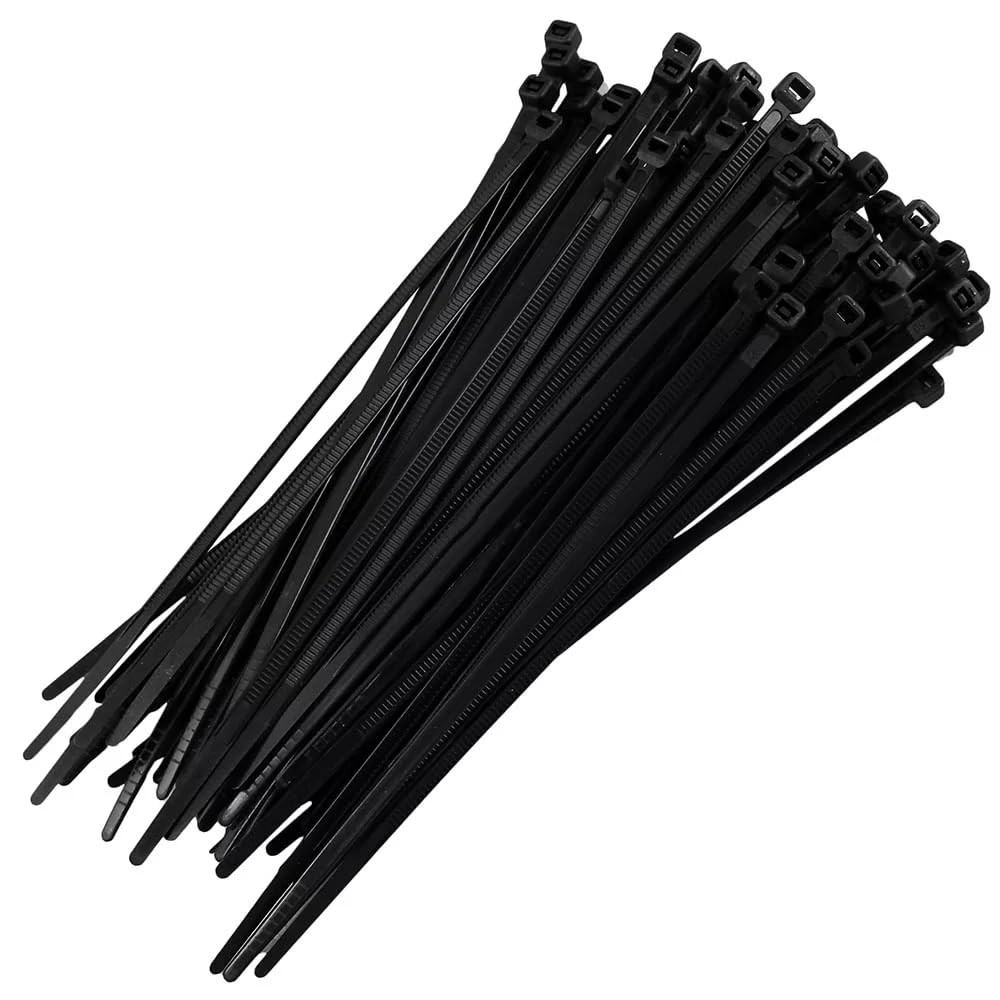 Abraçadeiras de Nylon 3x150mm Preta (100 Unidades) - Organização e Segurança Profissional