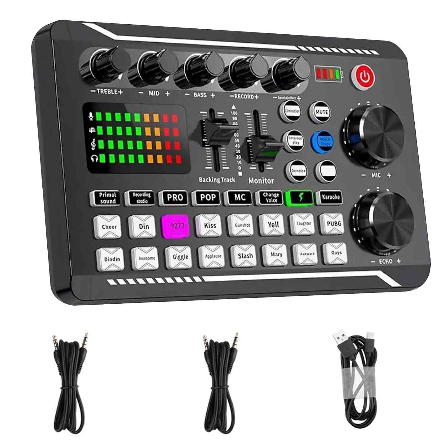 Interface de Áudio Bluetooth F988: Som Profissional para Live, Podcast e Gaming