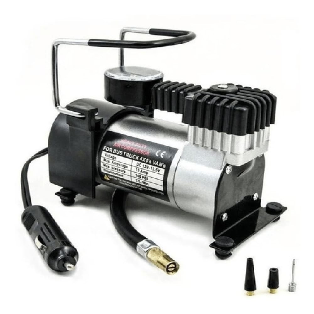Mini Compressor de Ar Veicular Profissional 12V 150 PSI - Portátil e Potente