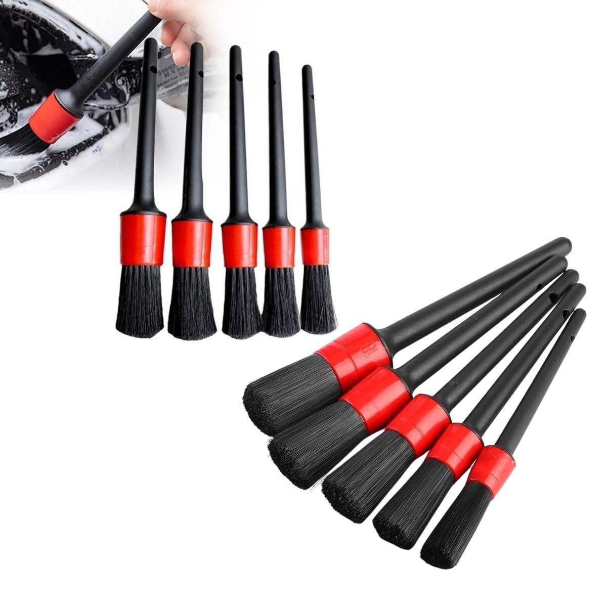 Kit 10 Escovas Detalhamento Automotivo: Limpeza Profissional para Carro e Moto
