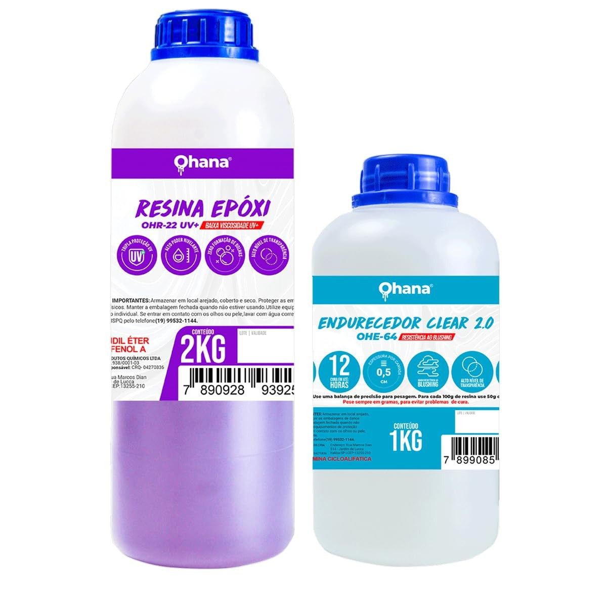 Resina Epóxi Ohana 3Kg - Kit Profissional para Artesanato e Projetos Artísticos