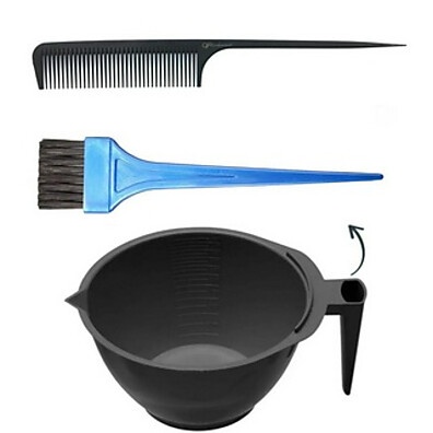Kit Tintura Platinada: Cumbuca + Pincel Profissional
