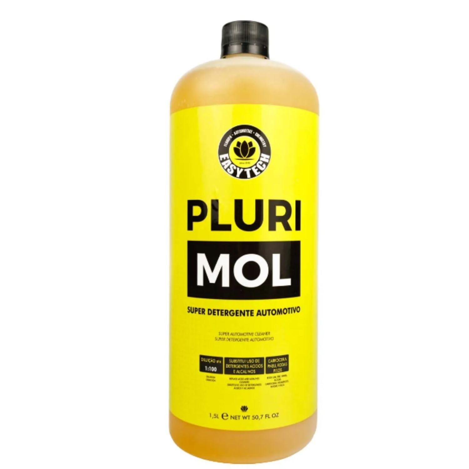 Super Detergente Automotivo Pluri Mol 1,5L Easytech: Limpeza Profunda e Brilho Impecável