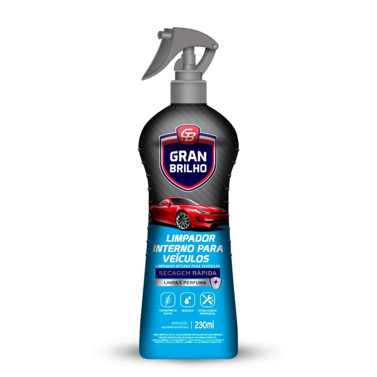 Limpador Interno Gran Brilho 230ml: Higienização Profunda e Perfumada para Seu Veículo