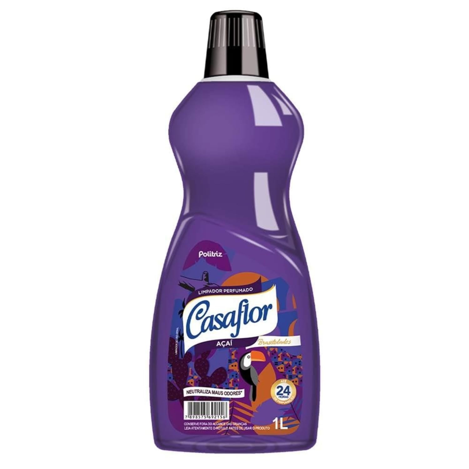 Limpador Perfumado Concentrado Casaflor Brasilidades Açaí 1L - Limpeza Profunda com Fragrância Tropical
