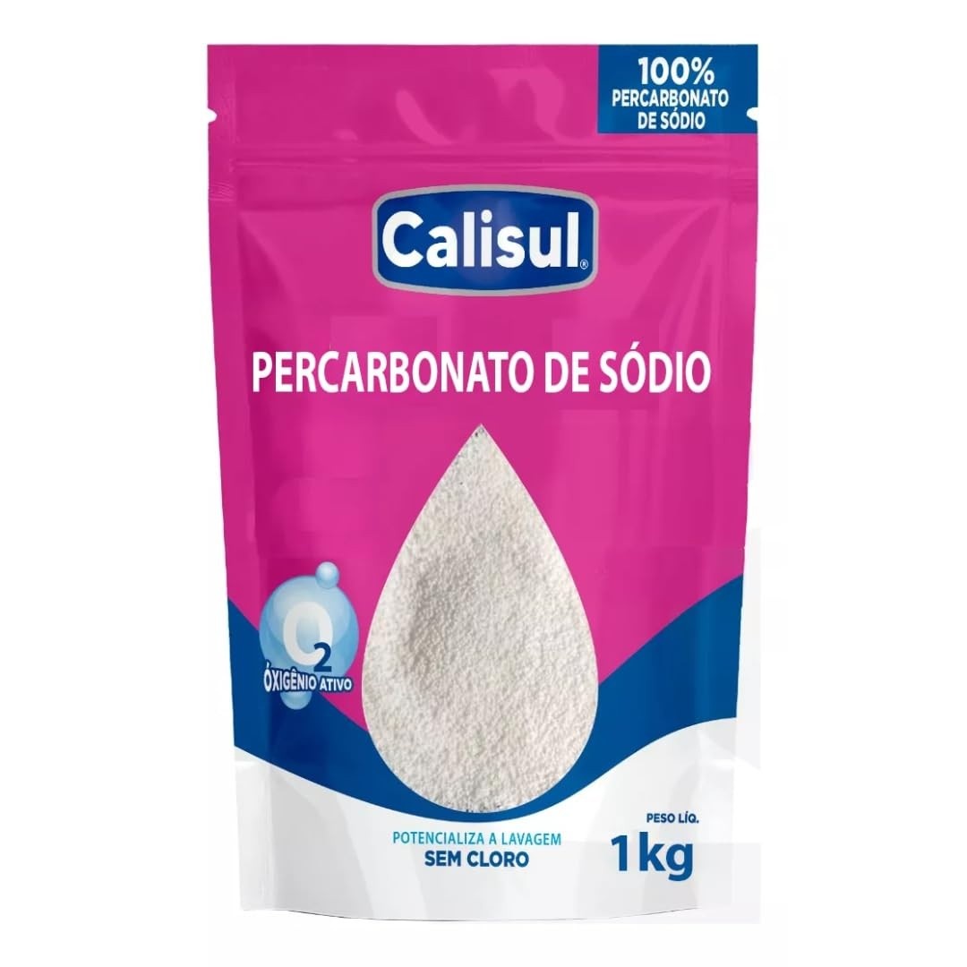 Percarbonato de Sódio 1kg - Limpeza Profunda Ecológica Sem Cloro, Remove Manchas Difíceis