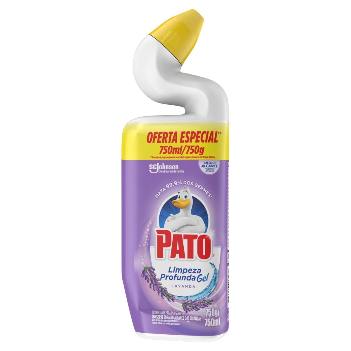 Pato Limpador Sanitário Gel Desinfetante Lavanda 750ml - Limpeza Profunda com Fragrância Suave