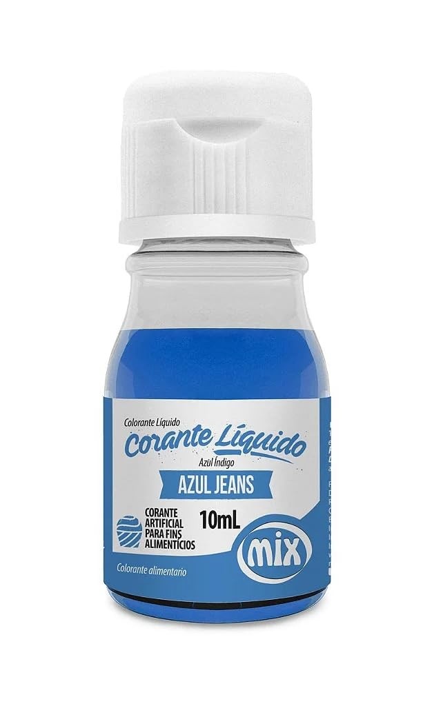 Corante Líquido Azul Jeans 10ml - Tonalidade Profunda e Versátil para Artesanato e Criações